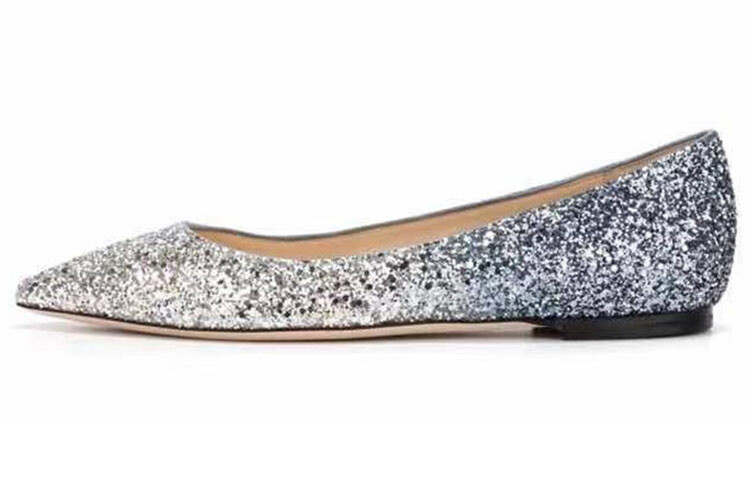 Женские балетки Jimmy Choo Romy, серебристо-голубой