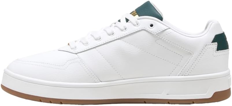 Мужские кроссовки PUMA Court Classic Lux с шнуровкой для повседневной носки - белые — фото 3