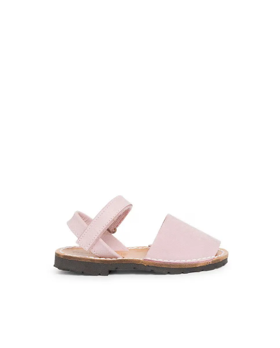 

Босоножки Menorcan для детей с нубуковой скотчей Pisamonas, цвет Rosa