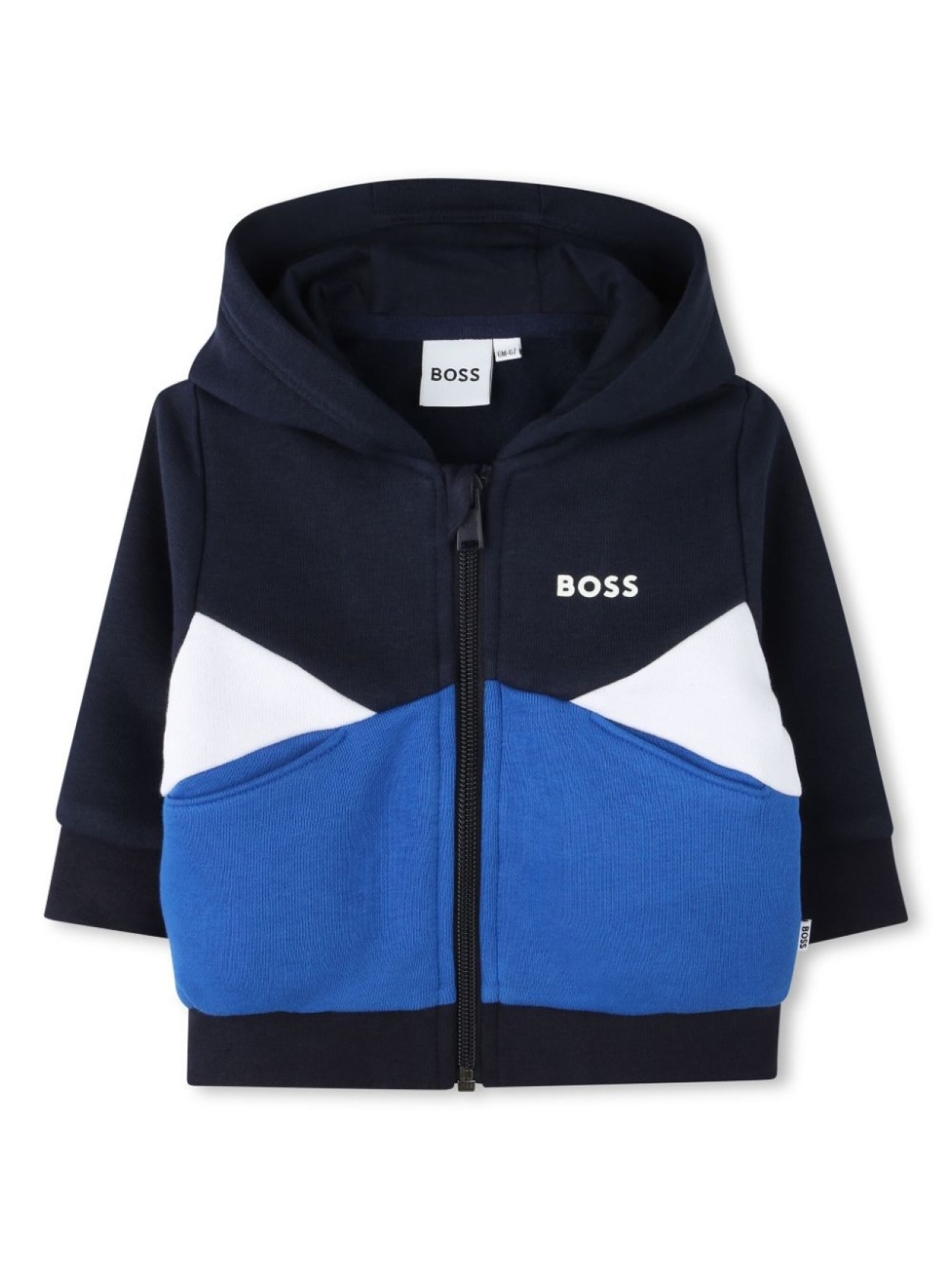 

BOSS Kidswear худи с логотипом, синий
