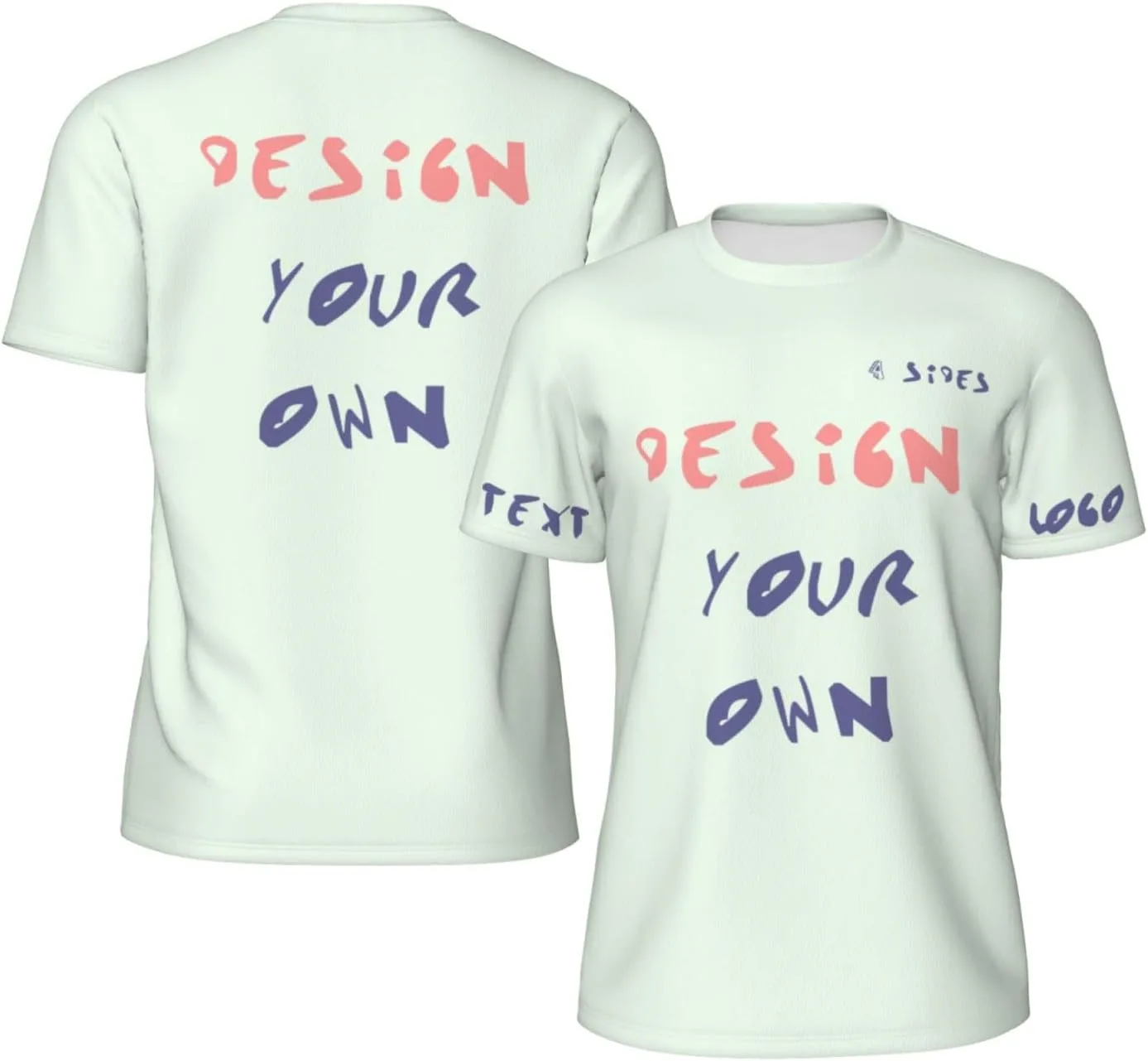 

Футболка Custom с принтом на 4 сторонах