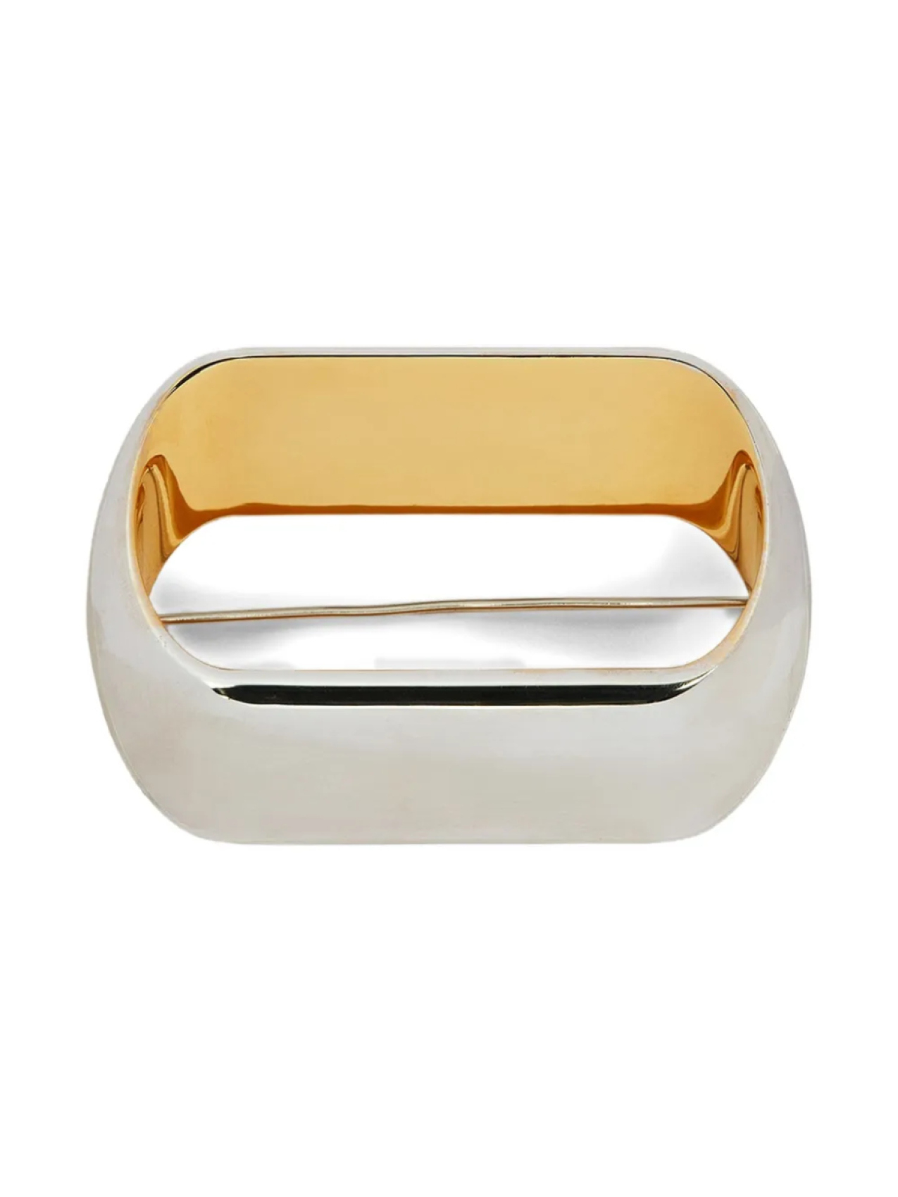 

Двухцветная брошь Jil Sander, серебряный
