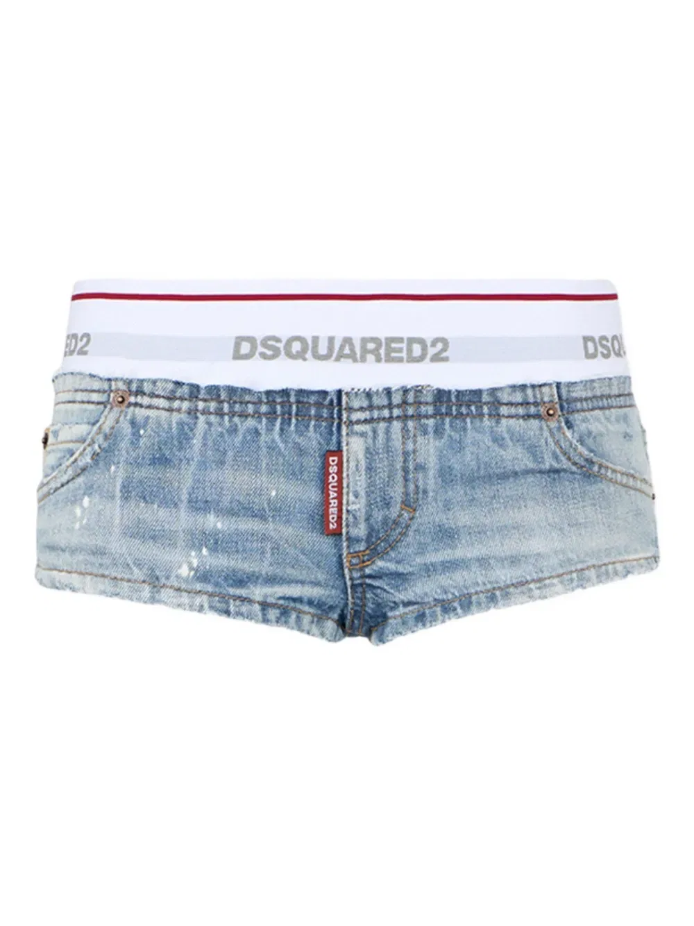 Мини-шорты с эластичным поясом Dsquared2, синий