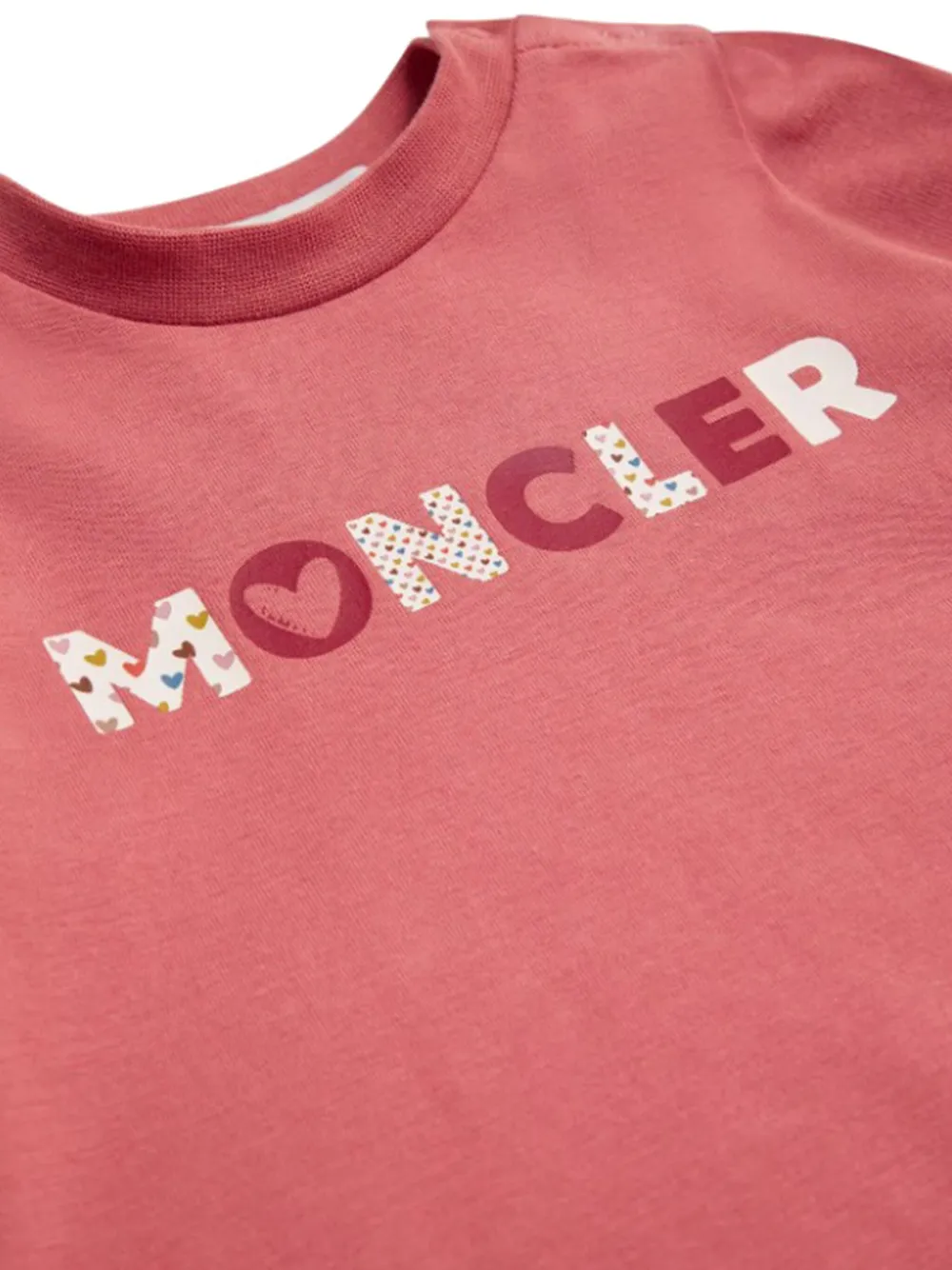 Футболка с длинными рукавами и логотипом Moncler Enfant, розовый — фото 4
