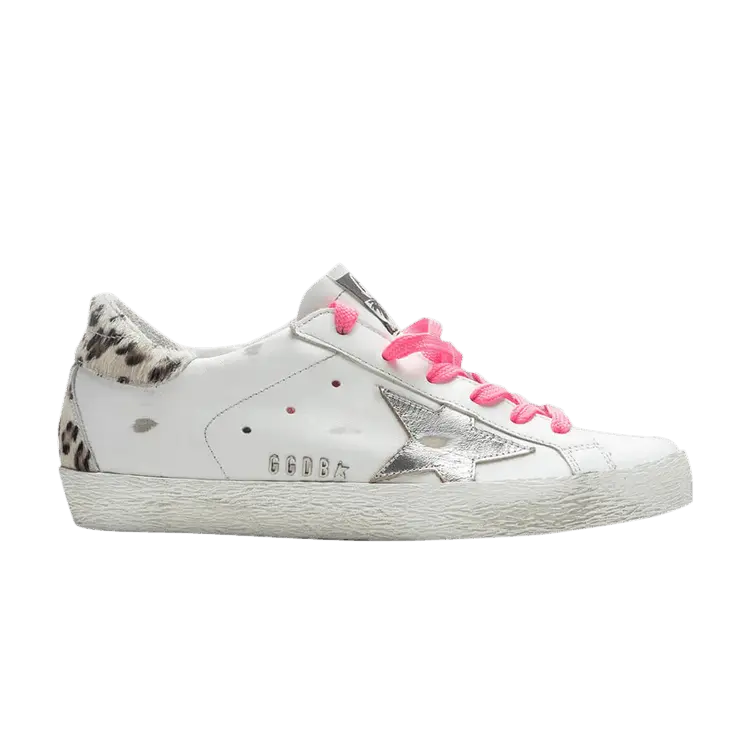 Кроссовки Golden Goose Wmns Superstar White Cream Leopard, белый