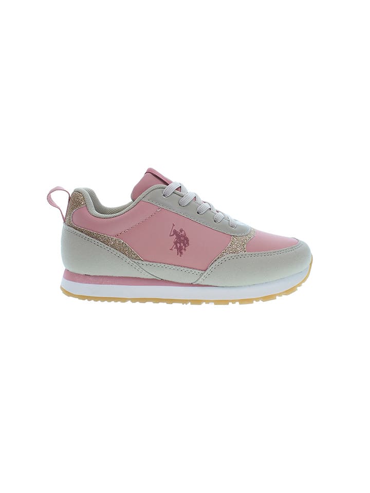 Кроссовки на шнуровке U.S. Polo Assn., цвет grau/rosa — фото 2