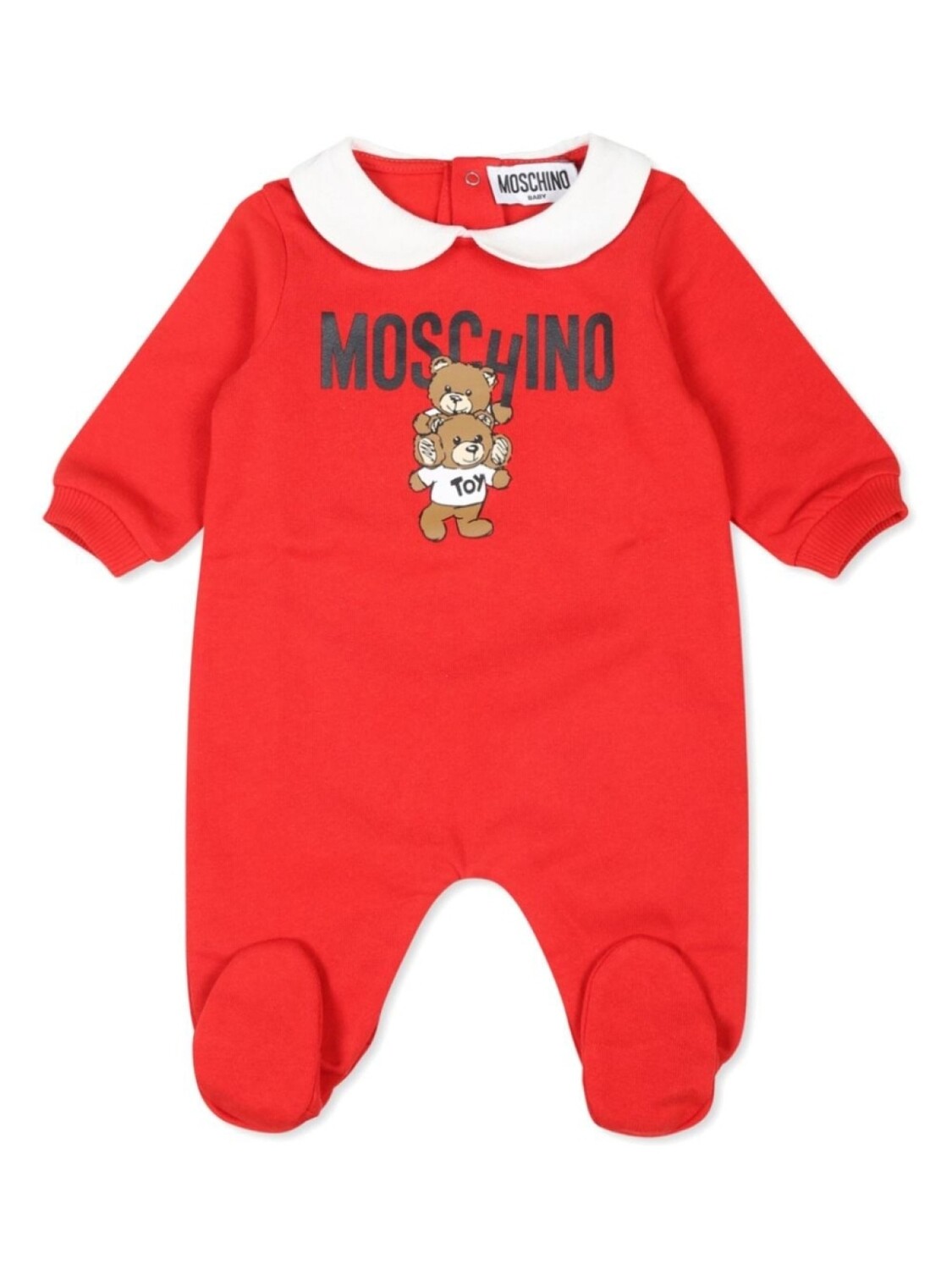 

Moschino Kids мотив плюшевого мишки babygrow, красный