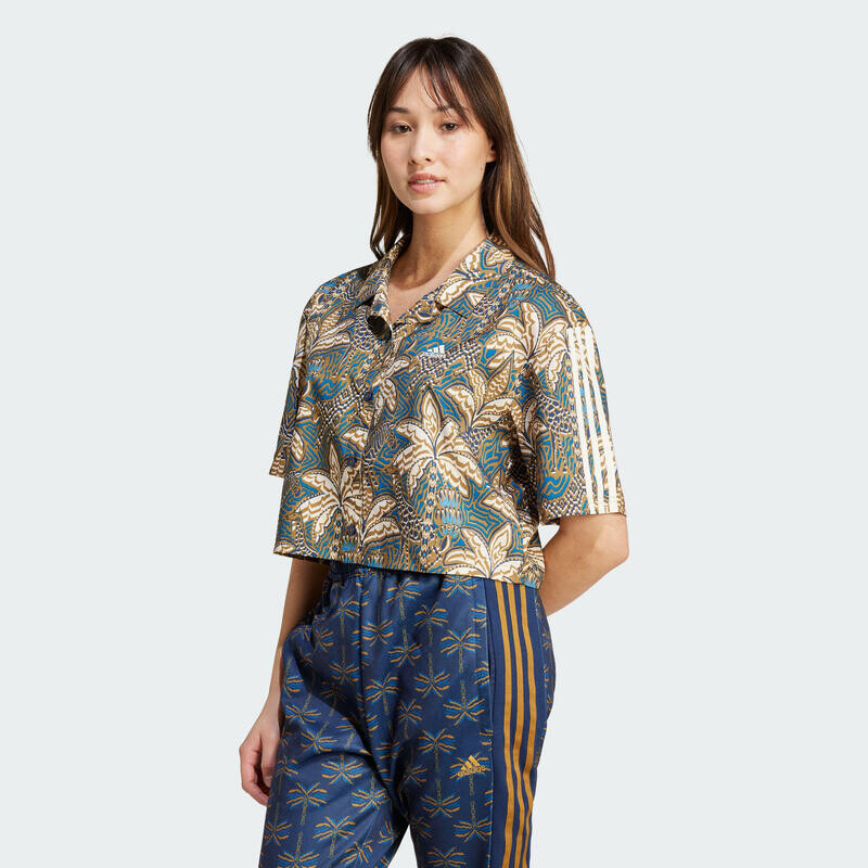 

Рубашка Adidas, цвет beige/rauchbraun/blau
