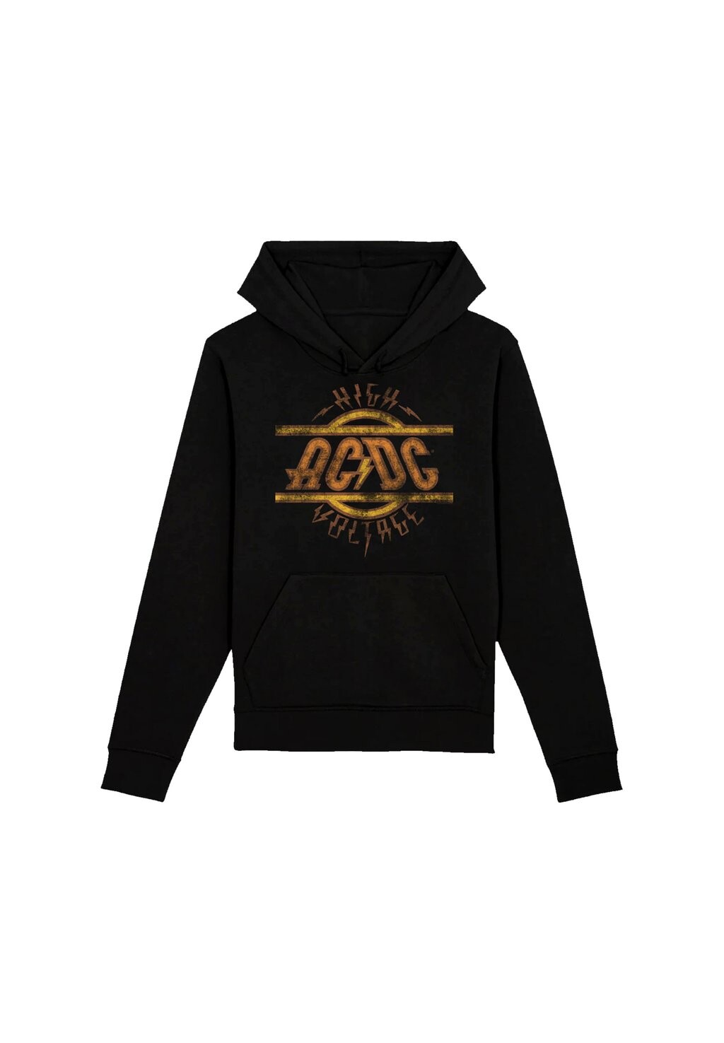 

Толстовка с капюшоном AC/DC ROCK MUSIK BAND HIGH VOLTAGE LOGO DISTRESSED F4NT4STIC, черный