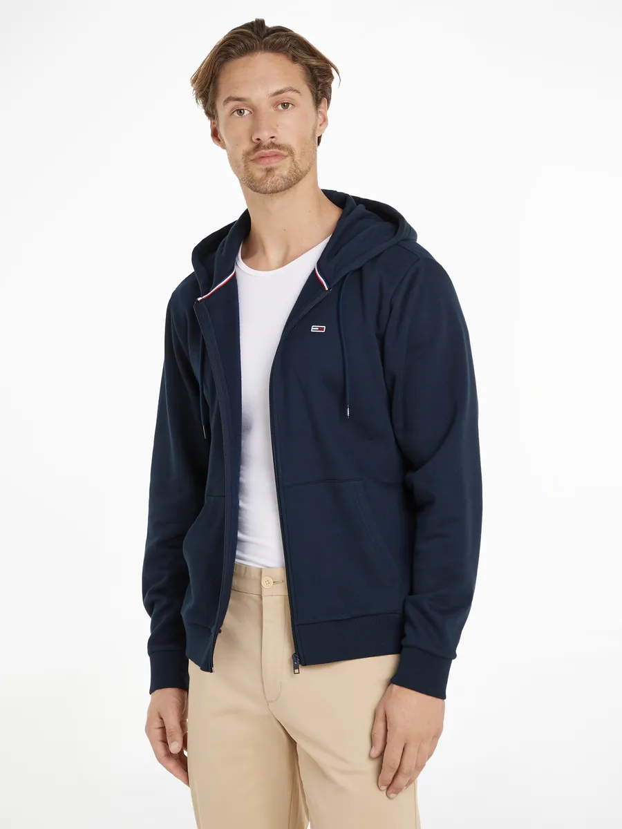 

Толстовка Tommy Jeans "TJM REG S FLAG ZIP THRU" с вышитым логотипом, синий