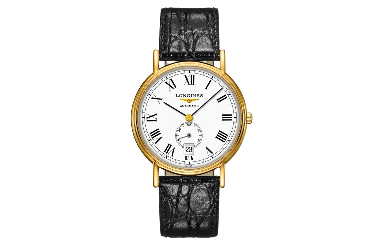 

LONGINES Модная коллекция, автоматические механические мужские часы, 38,5 мм, черный циферблат
