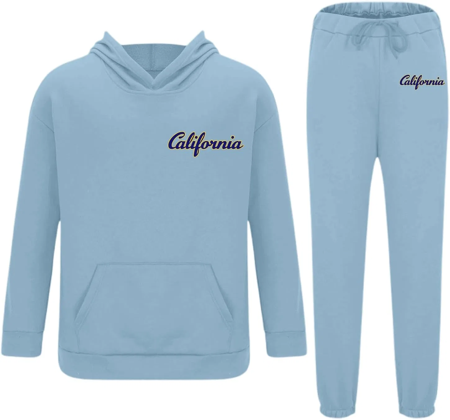 Спортивный костюм из двух предметов, мужской, Vintage California, A02-sky Blue — фото 4