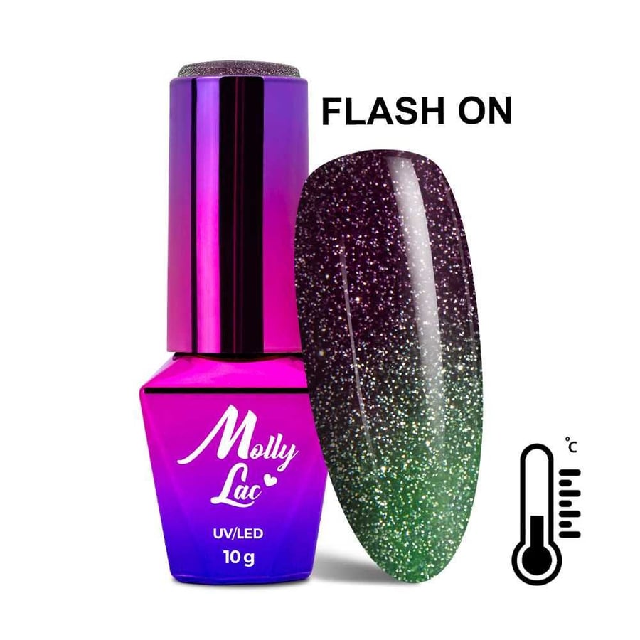 

MollyLac Thermo Flashing Lights Фотографический гибридный лак 10 г № 693