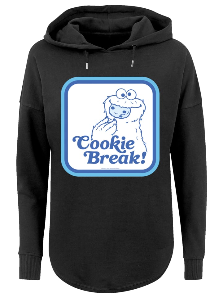 

Пуловер F4NT4STIC Oversized Hoodie Sesamstraße Cookie Bracke, черный