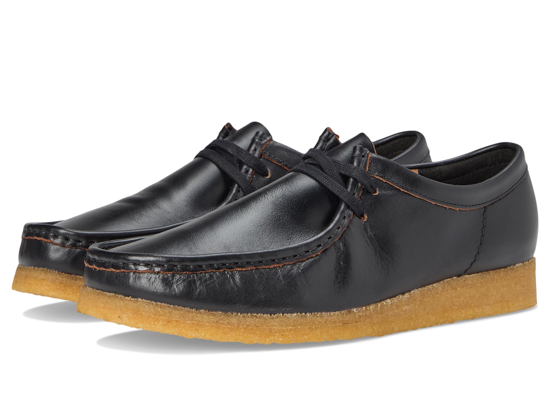 

Оксфорды Clarks Wallabee, цвет Black Smooth