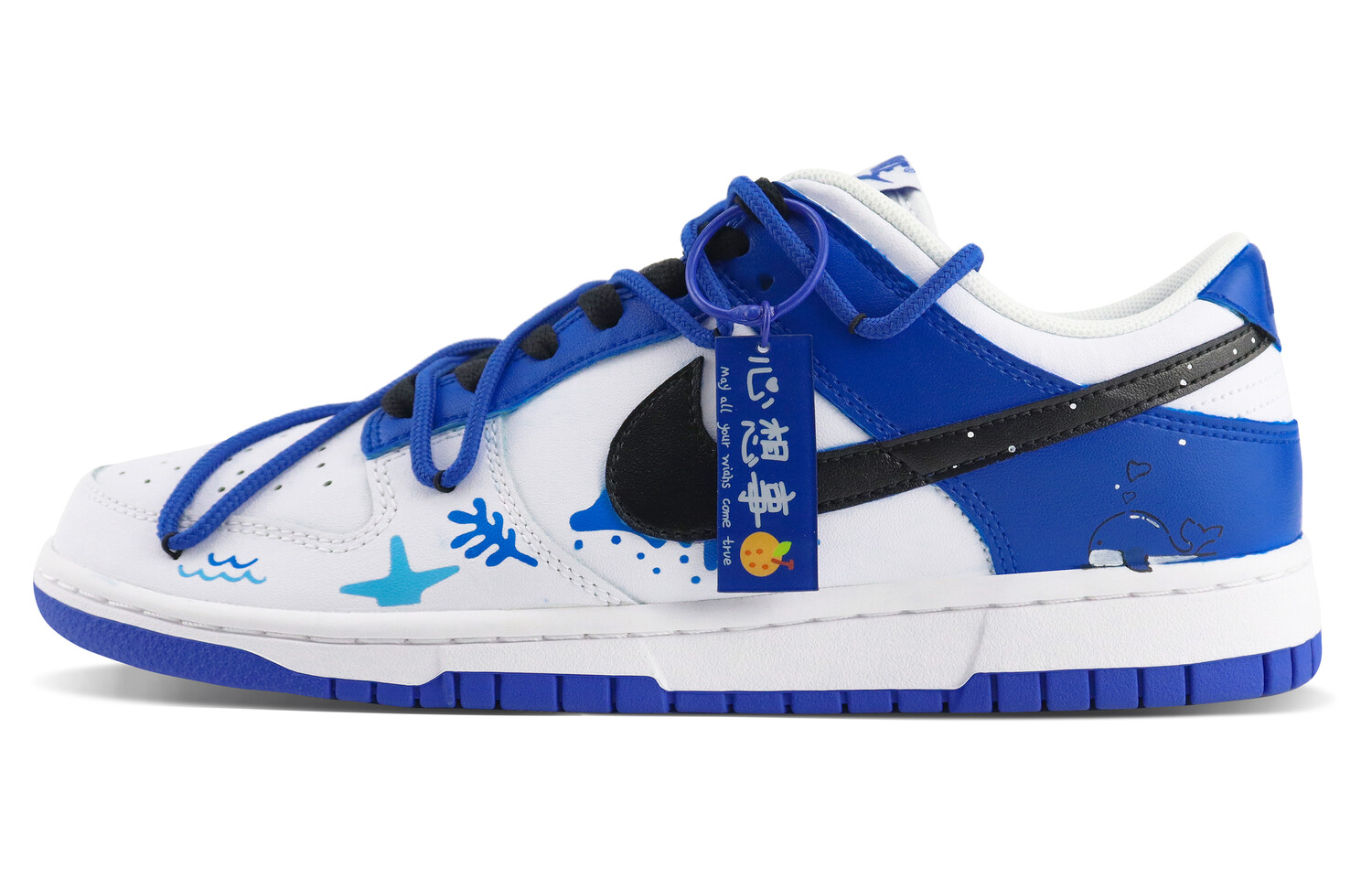 

Кроссовки Nike Dunk Skateboard Shoes Men Low-Top Blue White, синий