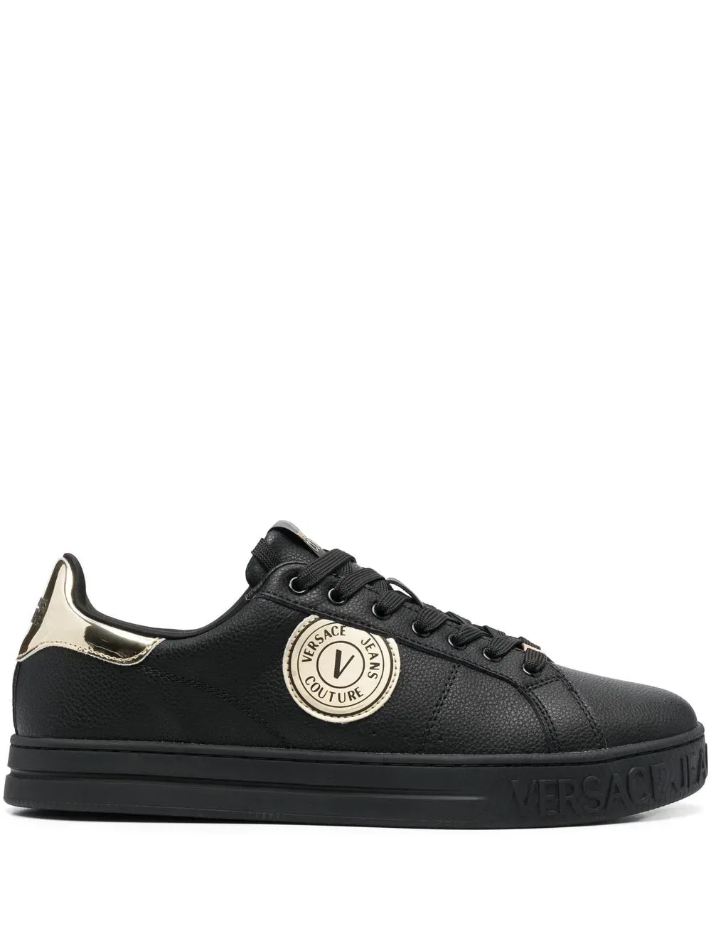 Низкие кроссовки с логотипом Versace Jeans Couture, черный