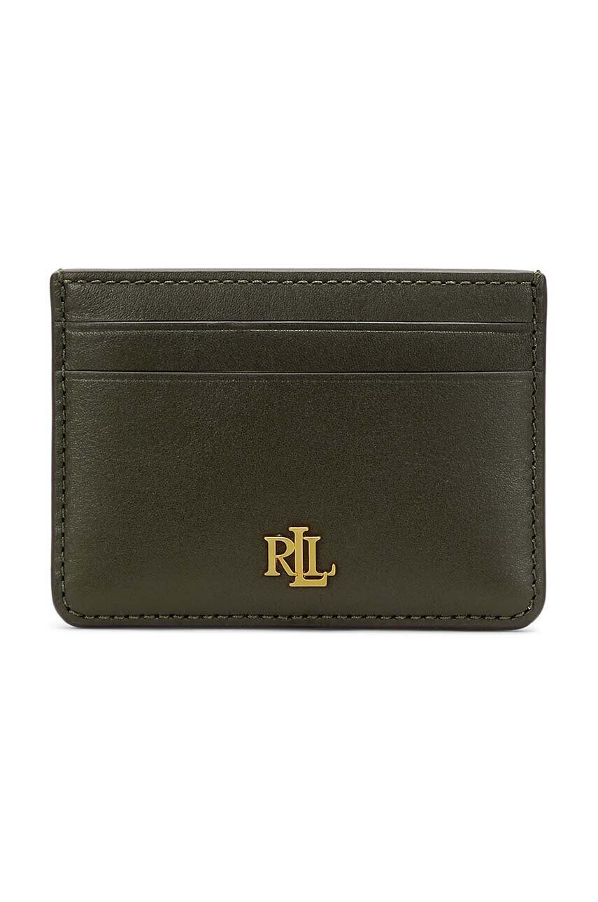 

Кожаный визитница Lauren Ralph Lauren, зеленый