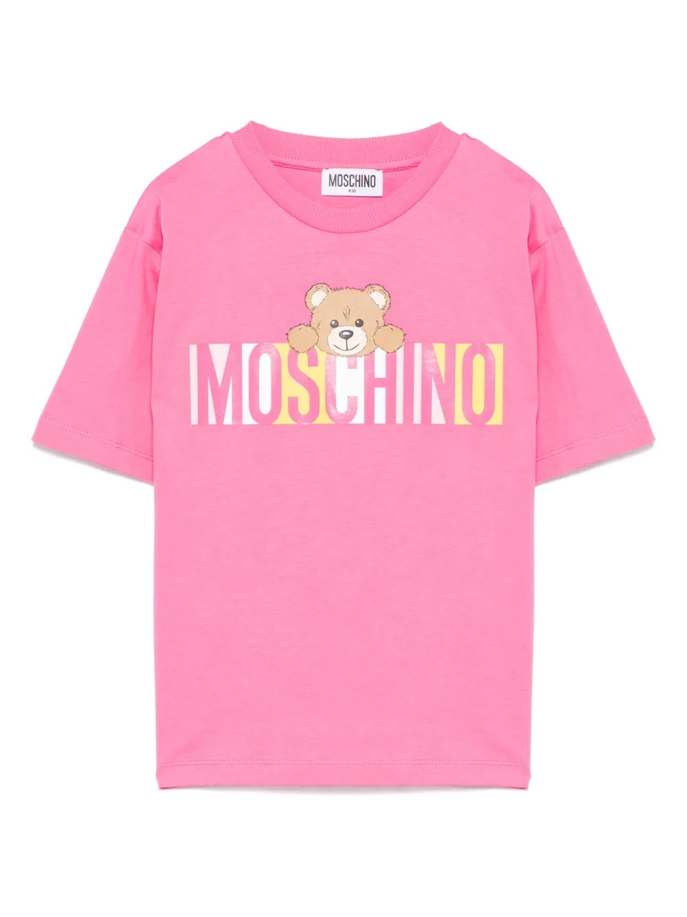 

Футболка с принтом Teddy Bear Moschino Kids, розовый