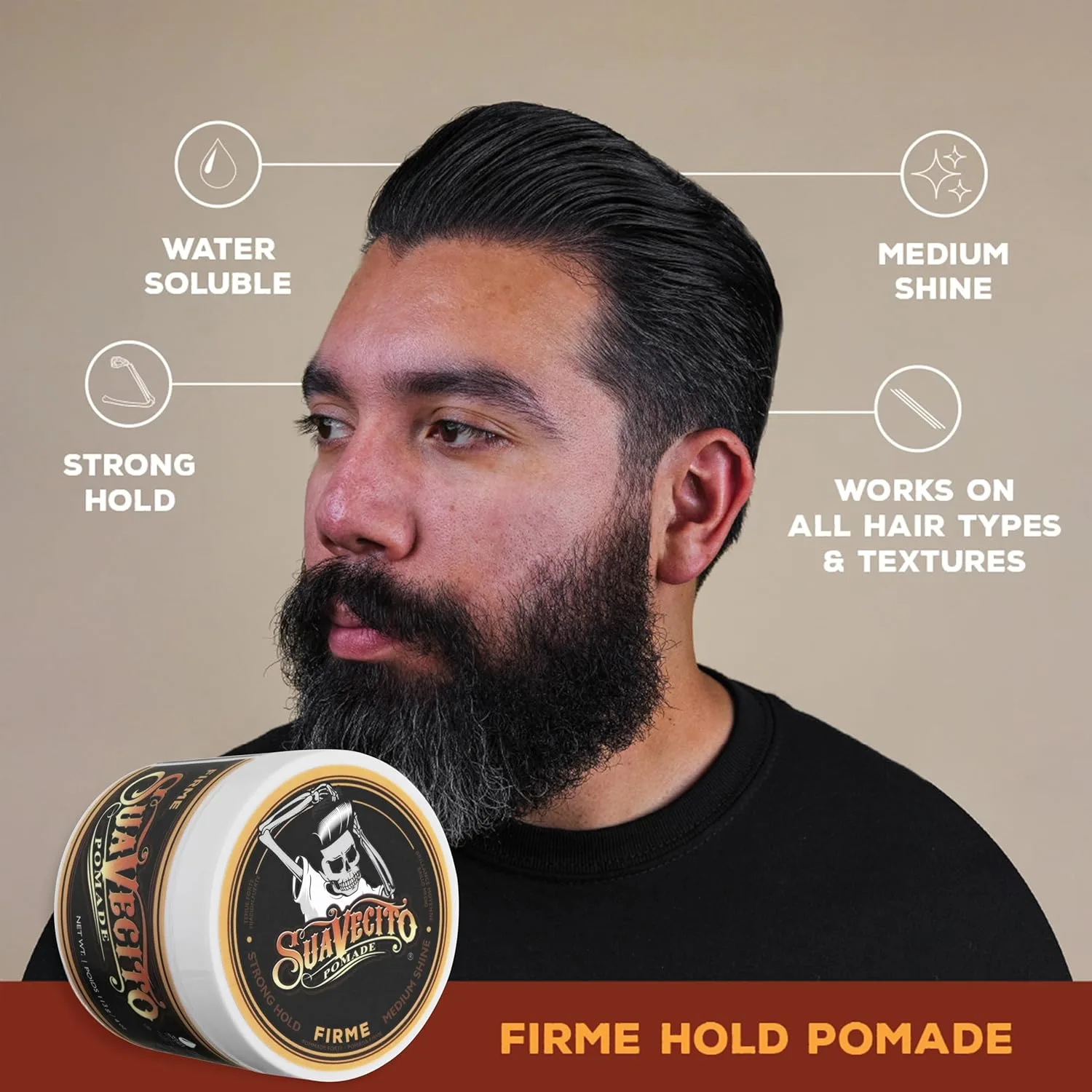 Набор Suavecito Hair & Body Essentials из 4 предметов - включает в себя помаду для укладки, увлажняющее мыло для тела, увлажняющий шампунь и питательный кондиционер. — фото 2