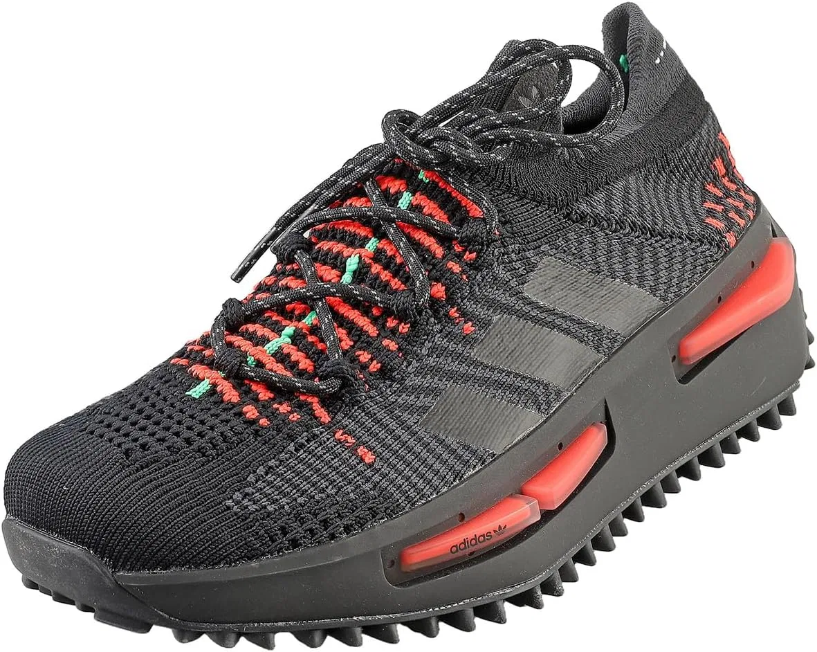 Adidas Originals(アディダスオリジナルス) Кроссовки Adidas Originals NMD S1 NM Eswan IE4588 Core Black/Carbon/Flash Lime Boost для мужчин, черные, красные и зеленые