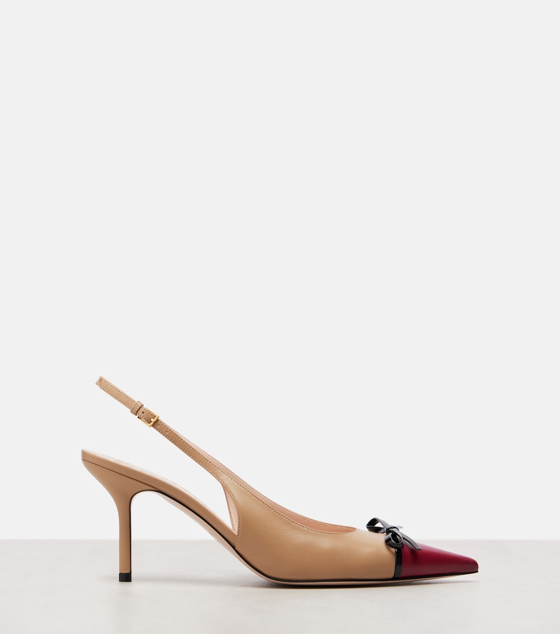 Bepointy 80 кожаные туфли-лодочки на ремешке Valentino Garavani, Insolent/Cammello/Nero — фото 4