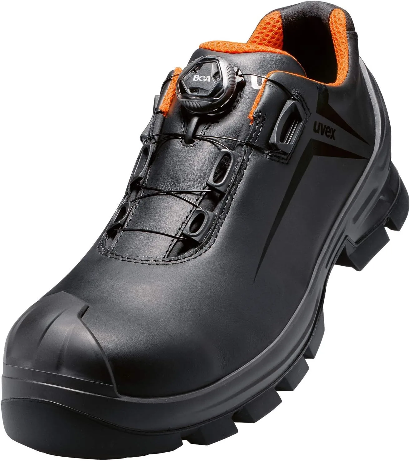 Защитная обувь Uvex 2 Vibram S3 HI HRO SRC, черно-оранжевая