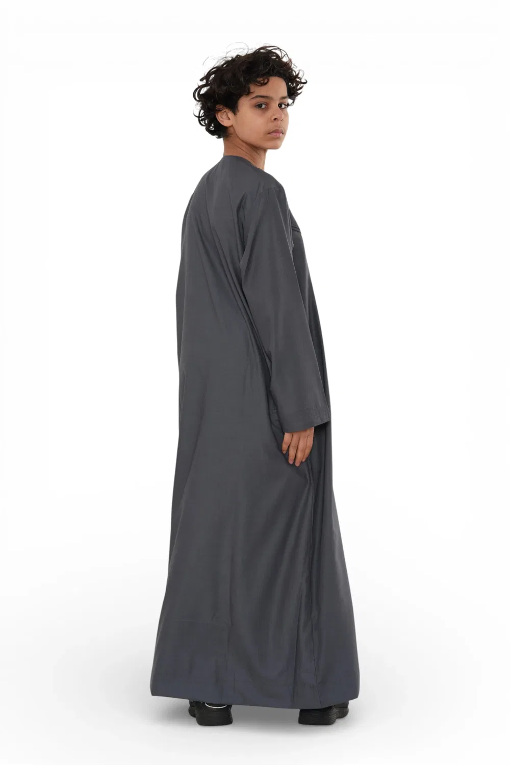 Arabic Thobes Детский серый марокканский халат Джубба для мальчиков для мальчиков Джеллаба Рамадан Ид Тобе - K-HM11 — фото 3