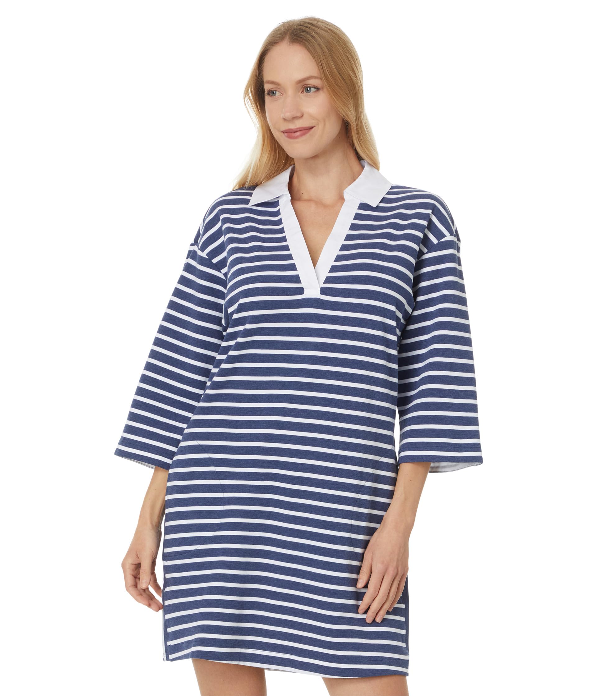 

Платье Tommy Bahama Jovanna Stripe 3/4 Sleeve Dress, Island Navy Heather