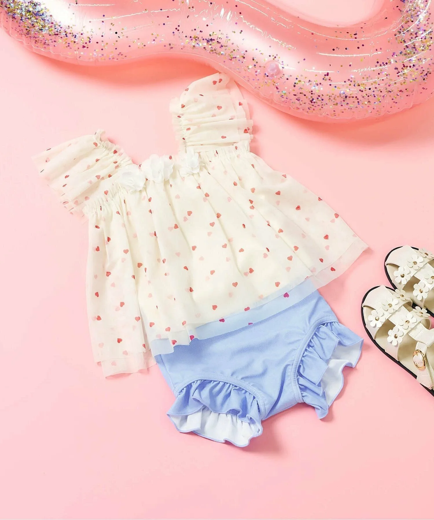 Купальник Daisy Heart из тюля Apres les cours, Ivory