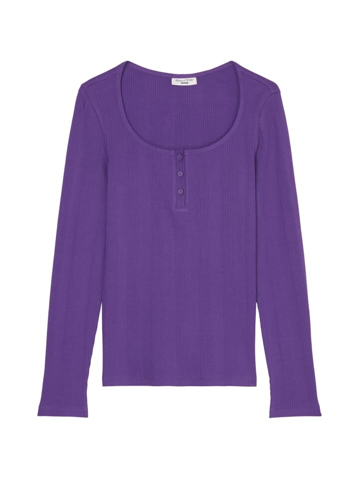

Лонгслив Marc O'Polo DENIM Serafino slim, цвет active purple