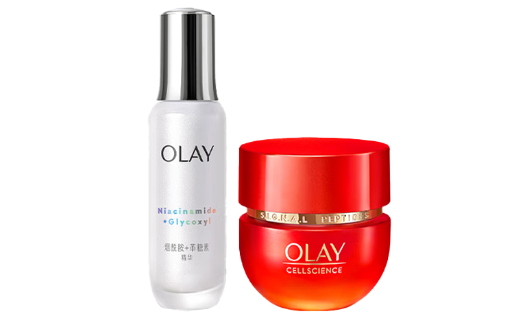 Olay Маленькая белая бутылочка отбеливающая эссенция набор для комбинированной кожи подтягивающий, увлажняющий, восстанавливающий 30мл+40мл — фото 3