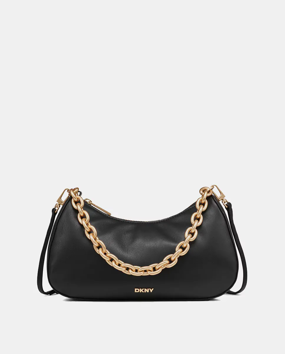 

Сумка через плечо DKNY PETAL со съемным ремнем и застежкой-молнией, черный