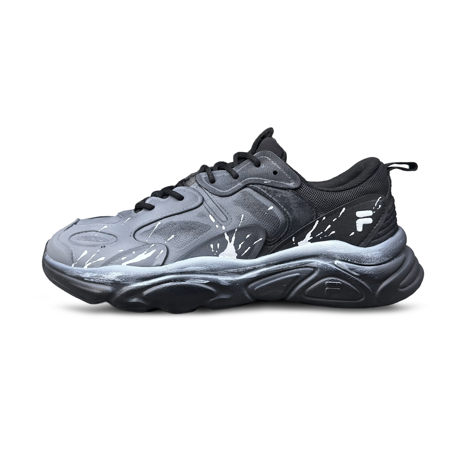 

FILA Mars 2 Night Shadow Graffiti Mesh, текстильные низкие кроссовки на платформе для мужчин, черно-белые