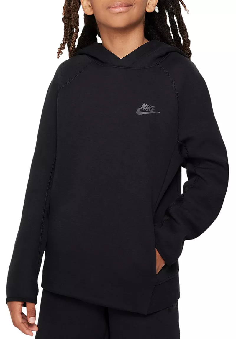 

Пуловер с капюшоном из технического флиса Nike для мальчиков Sportswear, черный