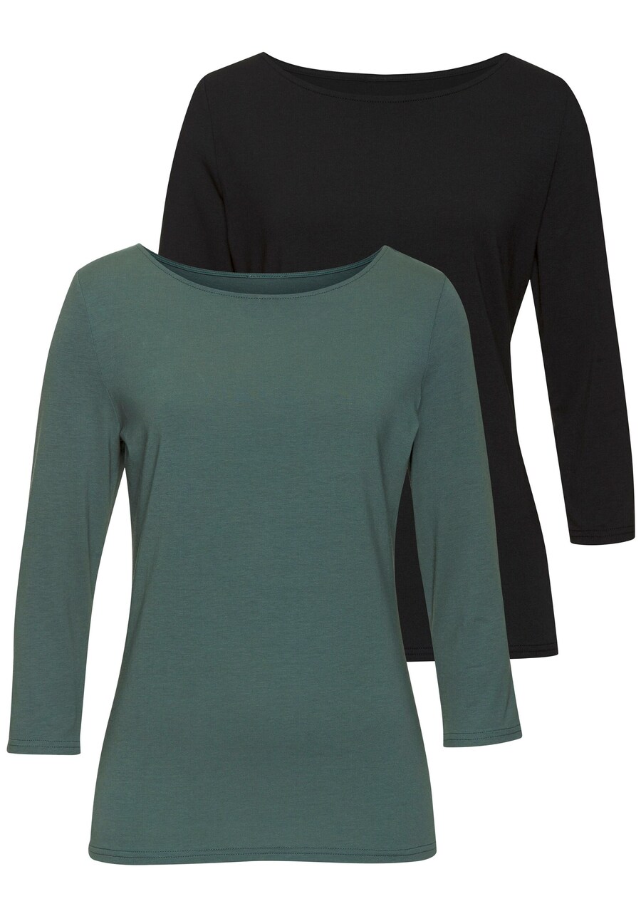 

Рубашка LASCANA, цвет Emerald/Black