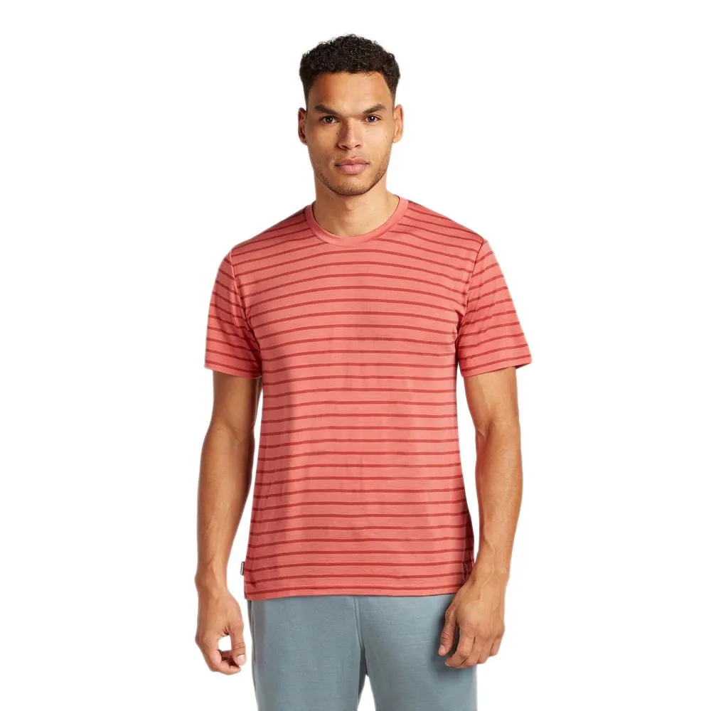 

Футболка с коротким рукавом Icebreaker Merino 125 Cool Lite Drayden Stripe, красный