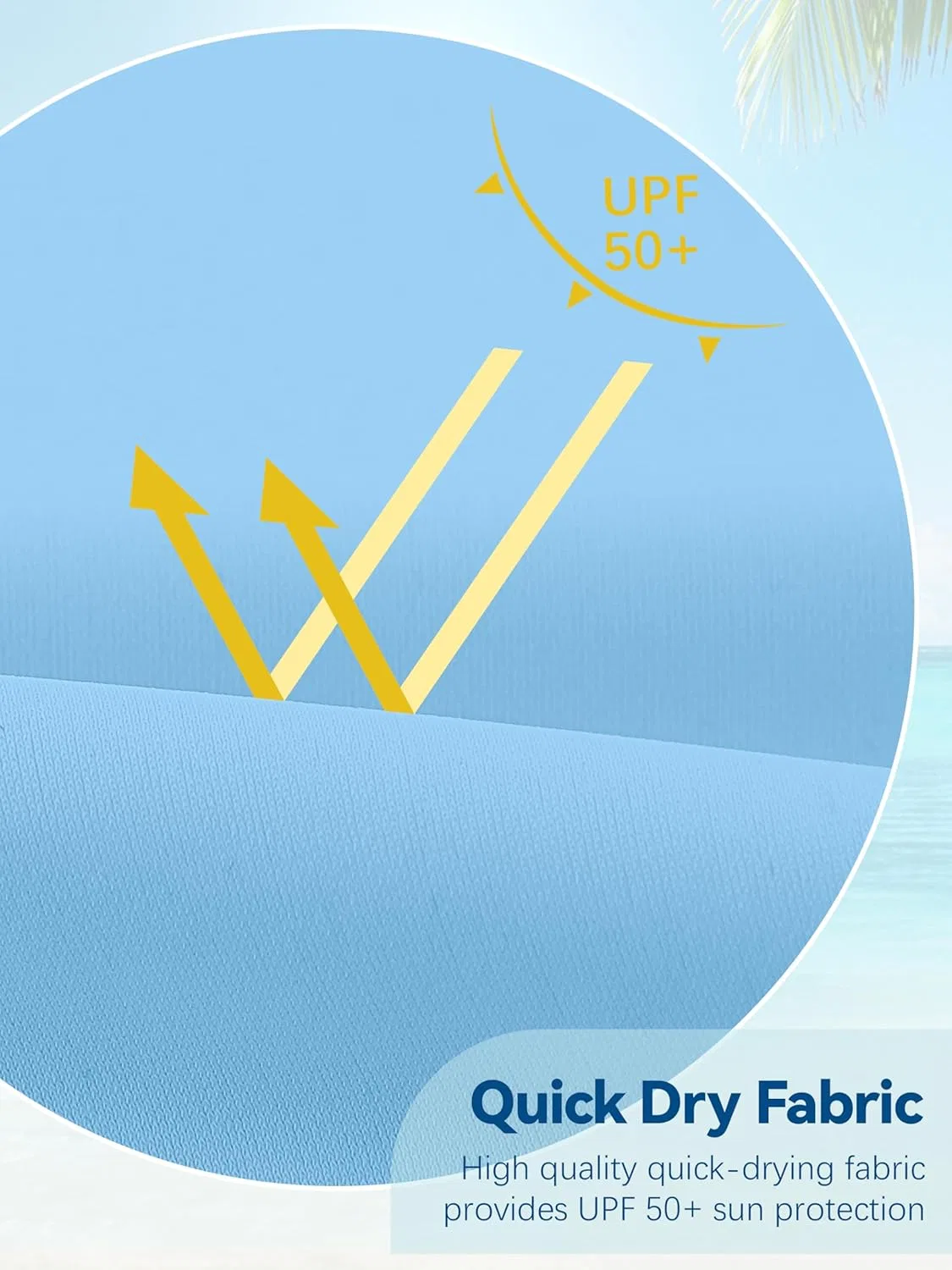 Футболка для плавания UPF 50+ для мальчиков и девочек WVQ, Light Blue — фото 3