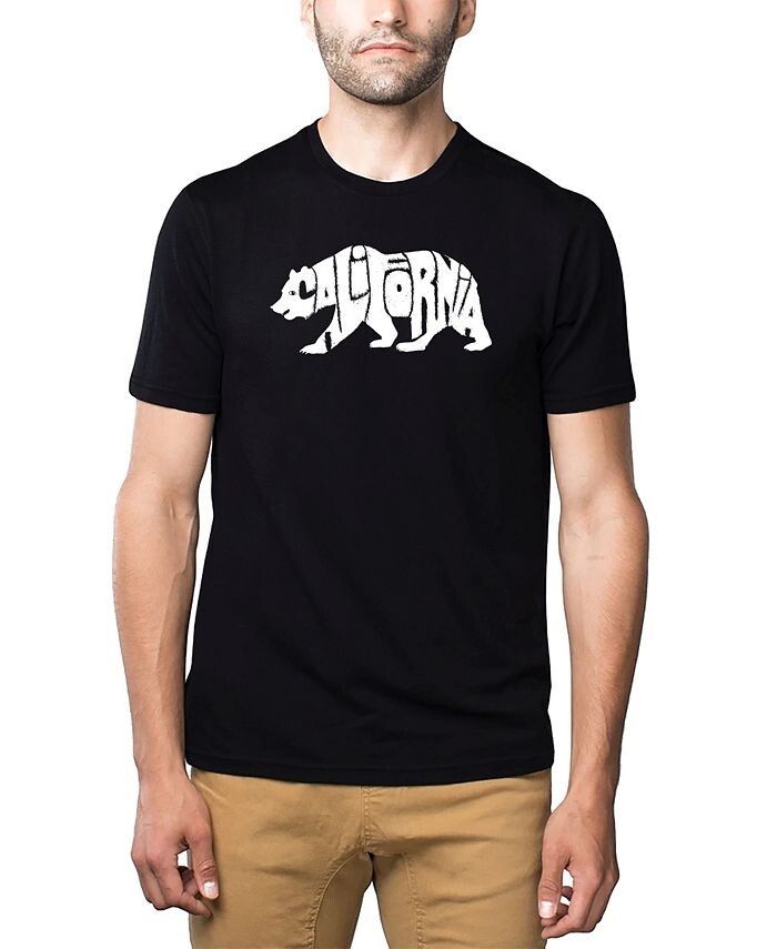

Мужская футболка Word Premium Art — California Bear LA Pop Art, черный