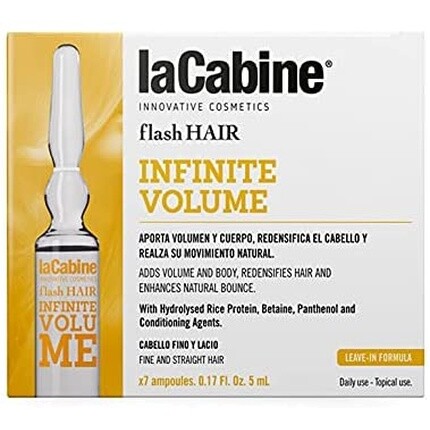 

Flash Hair Infinite Volume 7 ампул по 5 мл, La Cabine