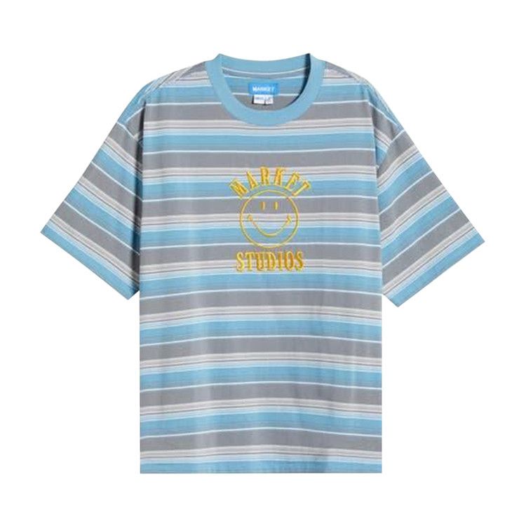 

Футболка Market Smiley Lockup Striped T-Shirt, Tranquil Blue