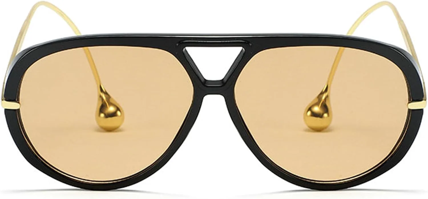 

Винтажные солнцезащитные очки Willochra большого размера в стиле «пилот» для женщин, роскошные модные солнцезащитные очки для женщин в крупной оправе, C2