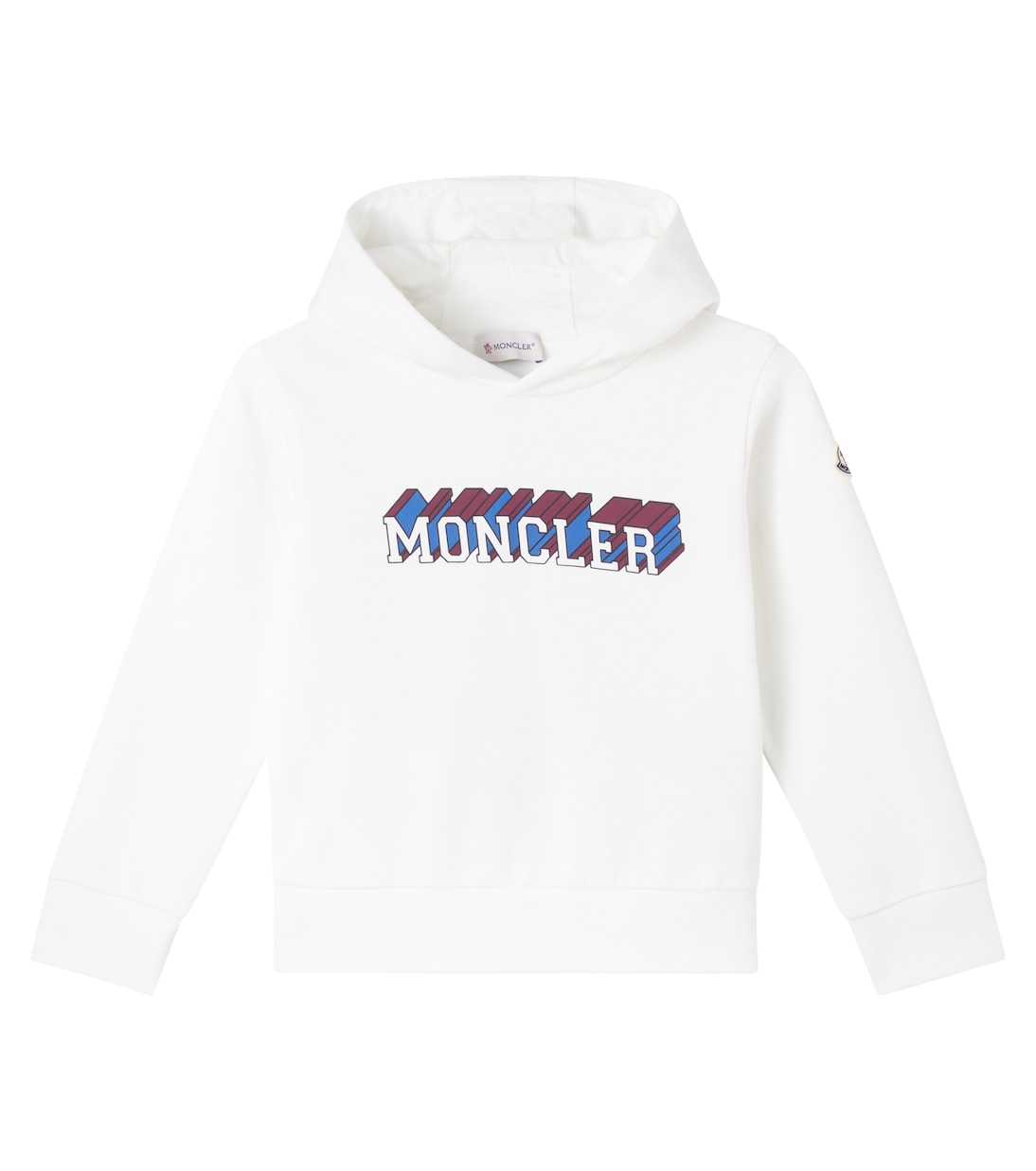 

Хлопковый джерси худи Moncler Enfant, белый