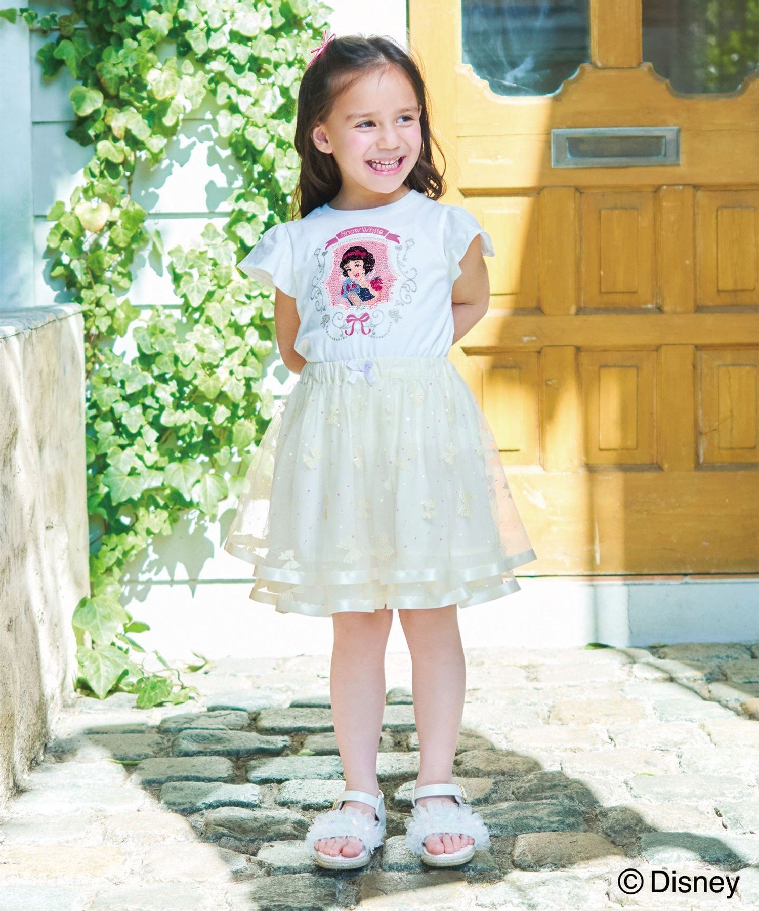 Чудесная футболка с пайетками ANY KIDS, Off-white (Snow White) [001] — фото 2