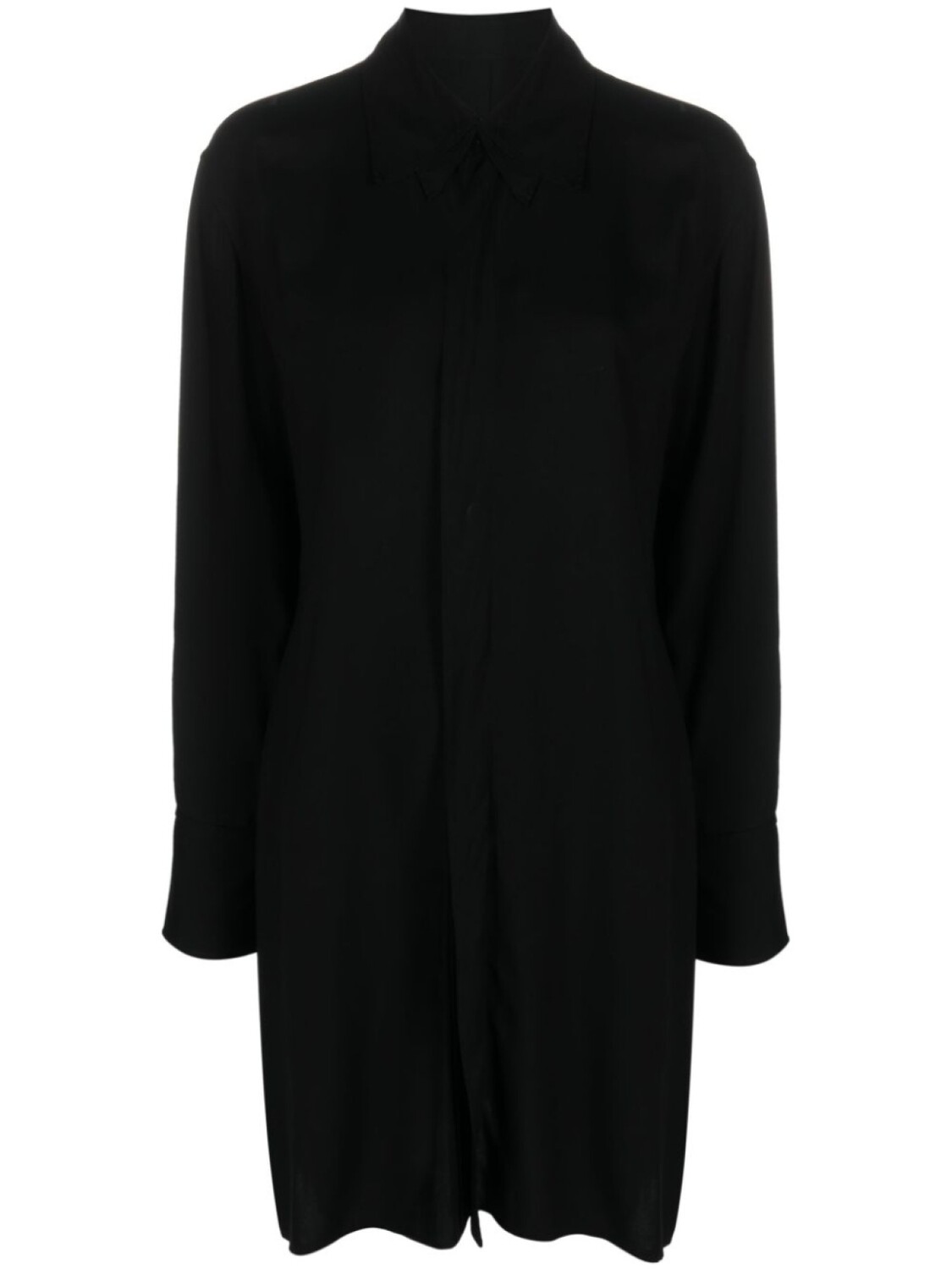 

Yohji Yamamoto многослойное платье-рубашка с длинными рукавами, черный