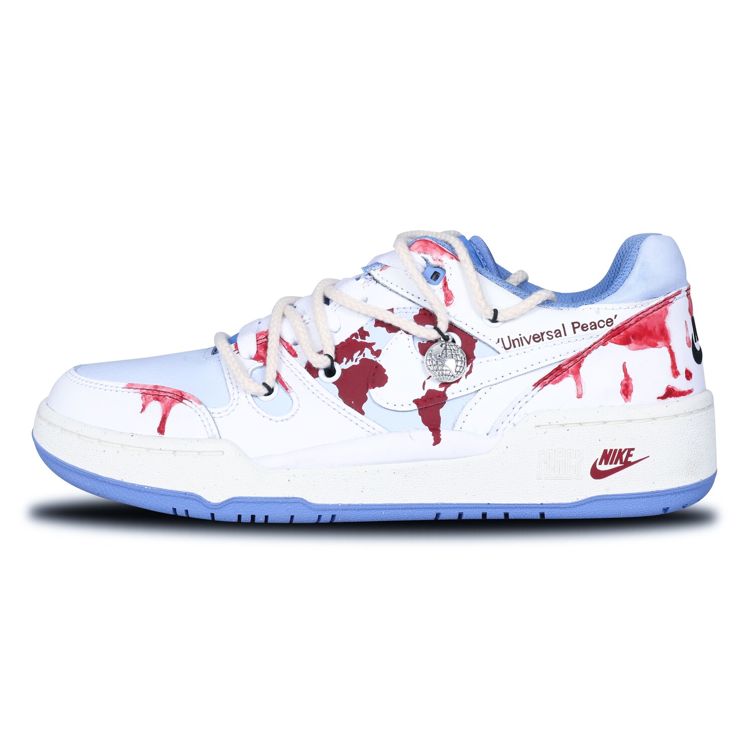 

Кроссовки Nike Full Force Skateboarding Shoes Men Low-top White/blue, белый