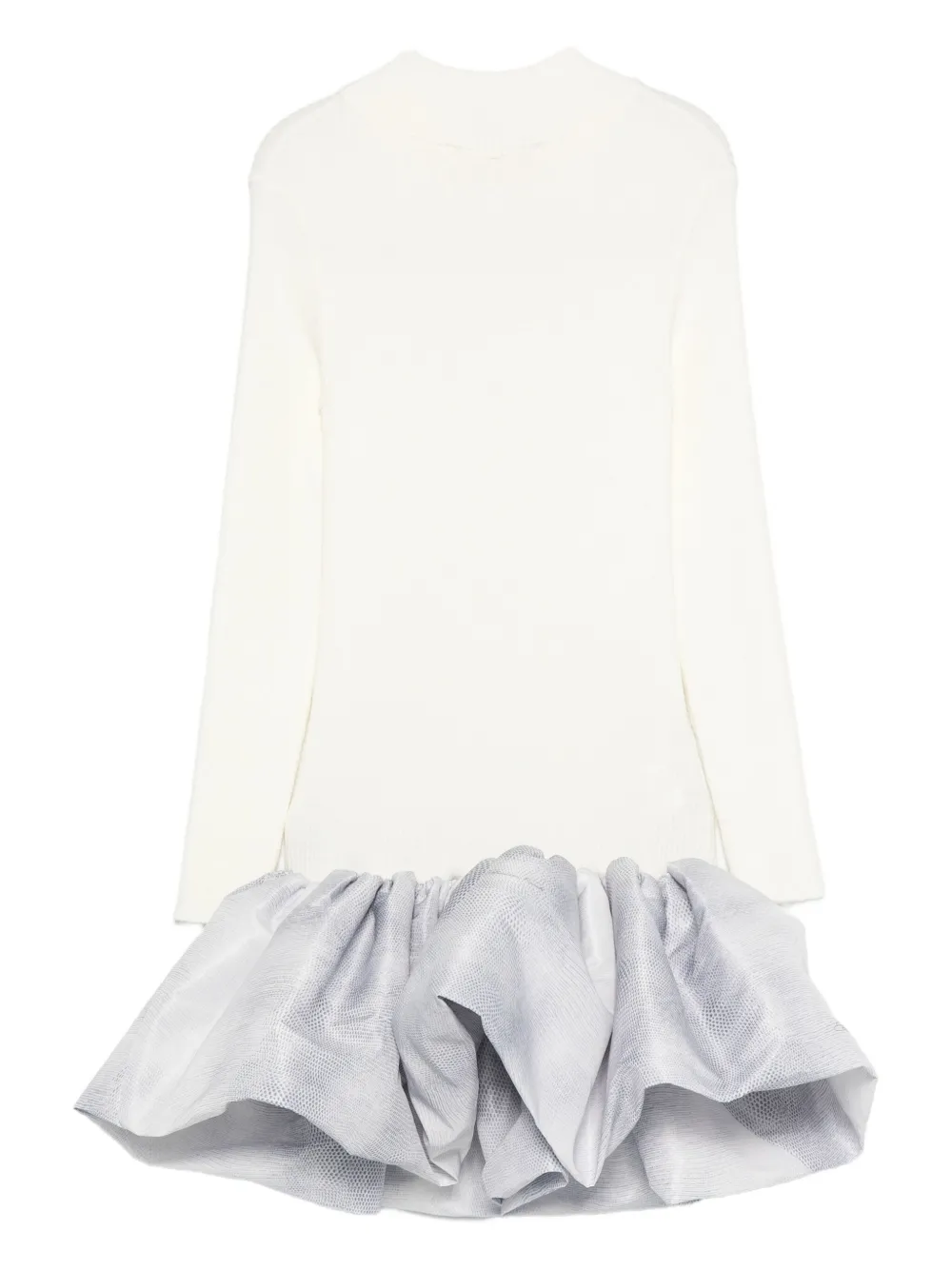 Платье мини с оборками Elisabetta Franchi Kids, белый — фото 2