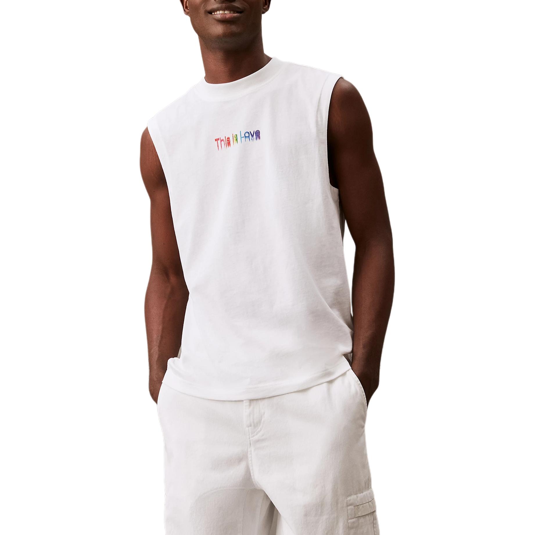 Calvin Klein Футболка Europe Version мужская ярко-белая — фото 2