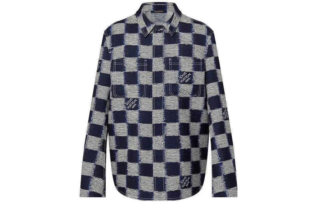 Рубашка Pre Owned 2010s Damier Azur LOUIS VUITTON, Gray