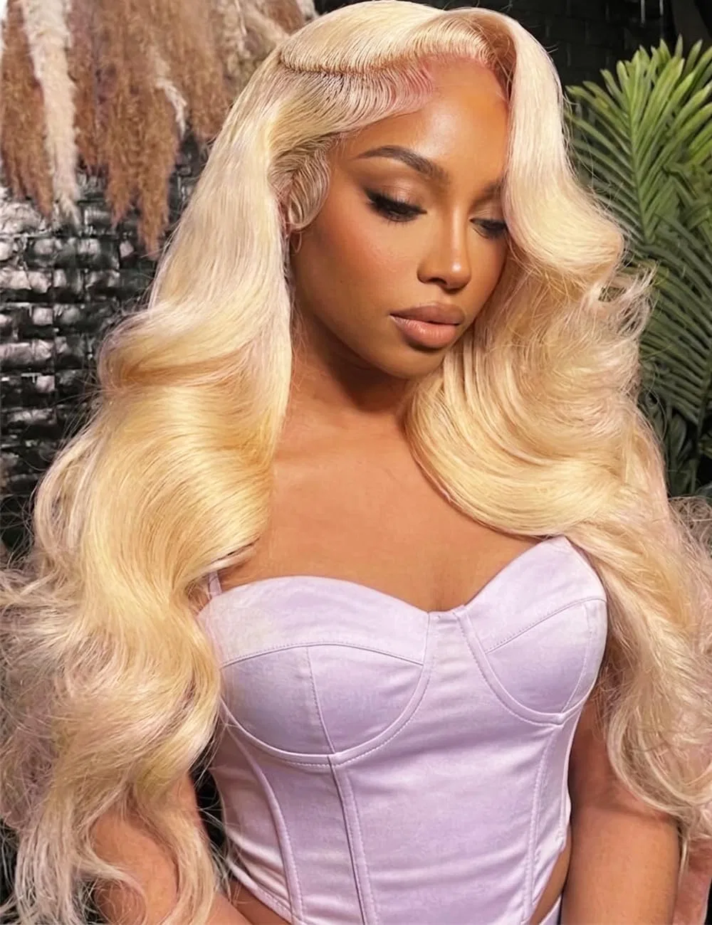 Женский парик из натуральных волос 613 блонд 180% плотности Barcupley, #613 Blonde 13X4 Body Wave Wig